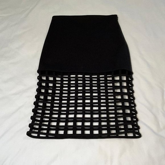 #529 NASTY GAL 'Rattle the Cage' black pencil Skirt NWOT Size S - Picture 7 of 7